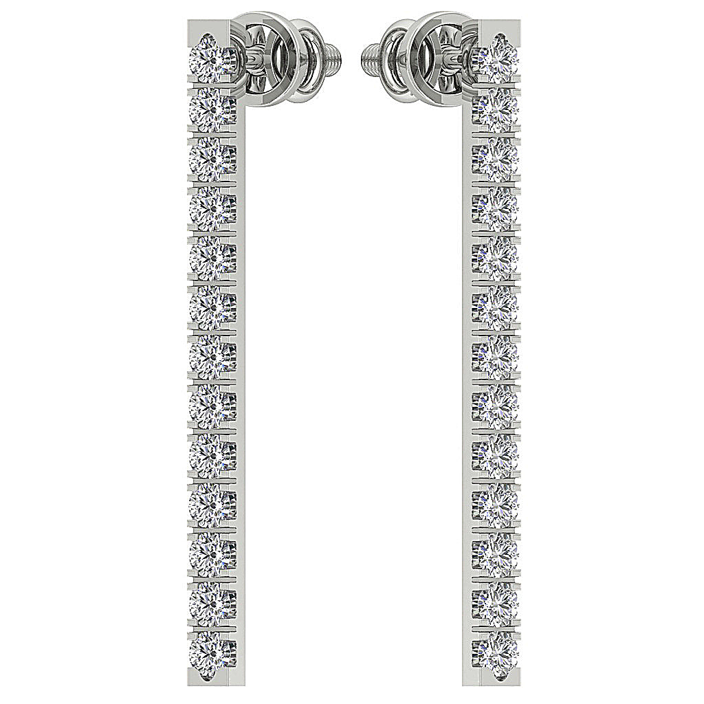DesignerNaturalCutDiamondWhiteGoldEarring