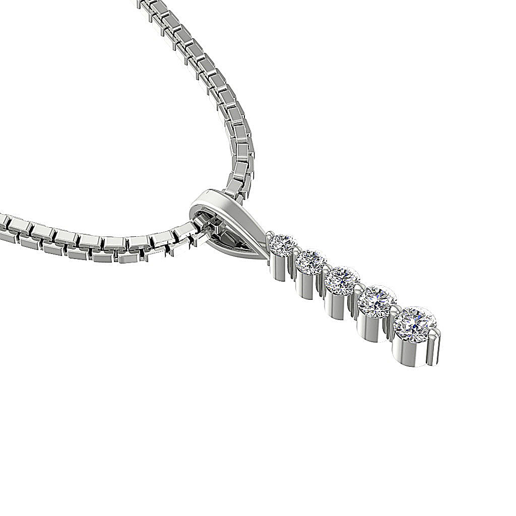DesignerRoundDiamond14kWhiteGoldPendant