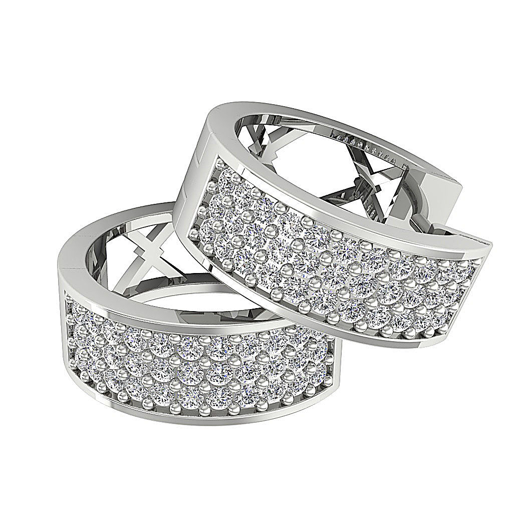 DesignerRoundDiamond14kSolidGoldEarring