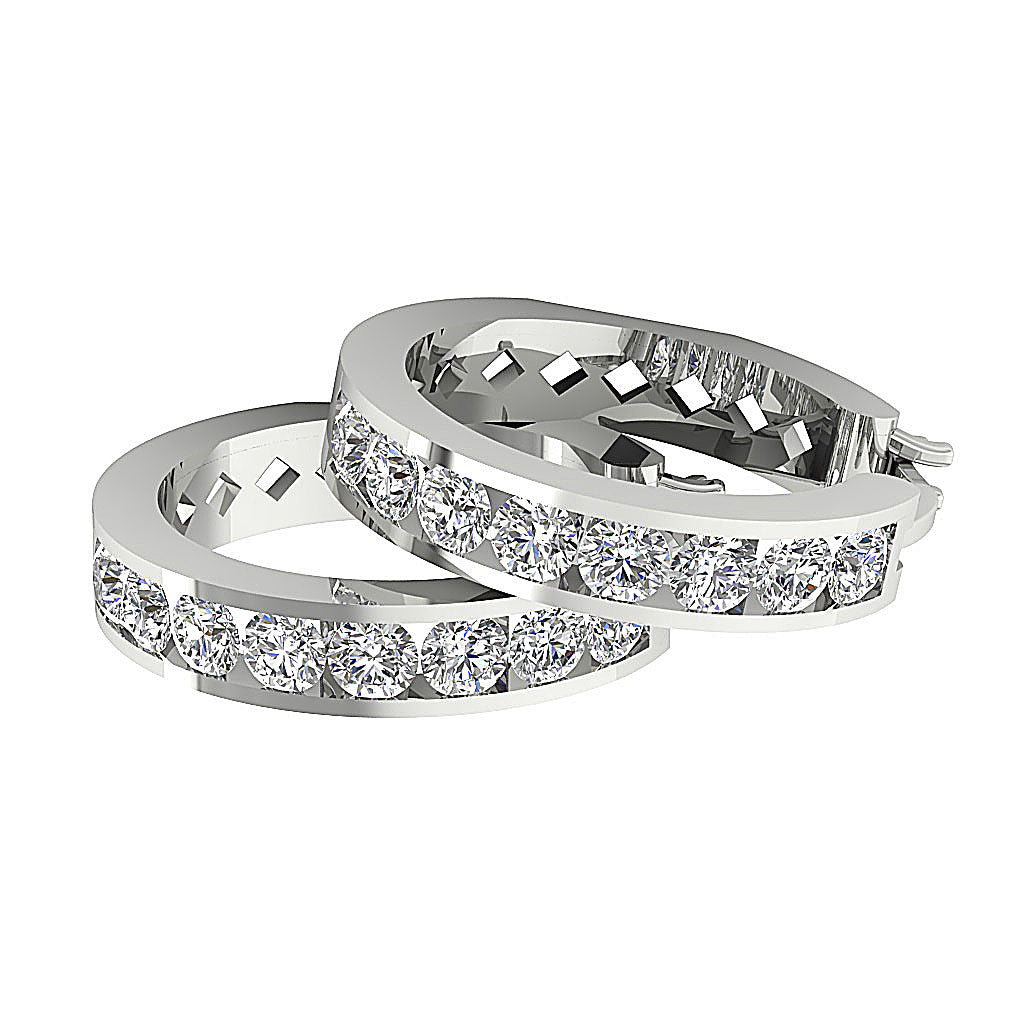 DesignerNaturalDiamond14kWhiteGoldEarring