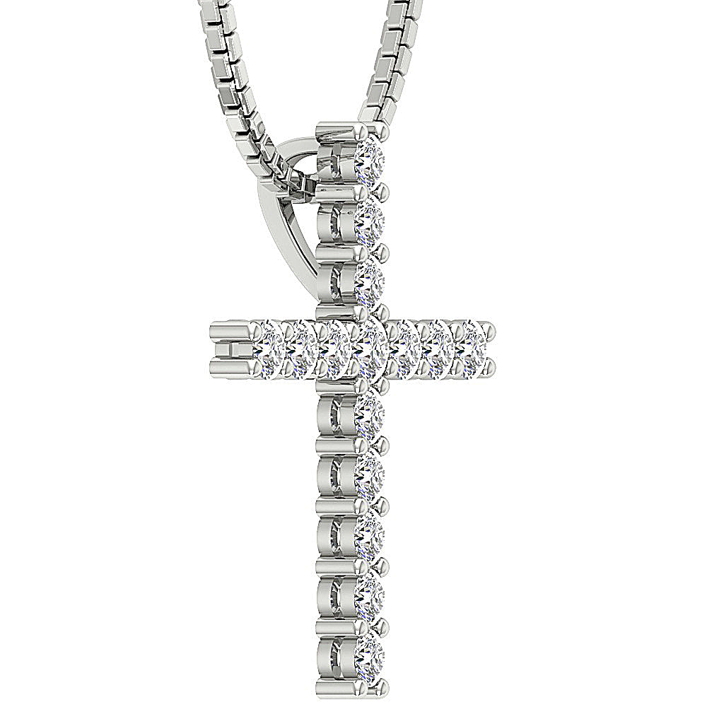 DesignerRoundCutDiamond14kWhiteGoldPendant