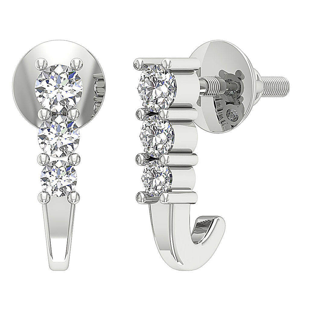 DesignerScrewBack14kSolidGoldEarring