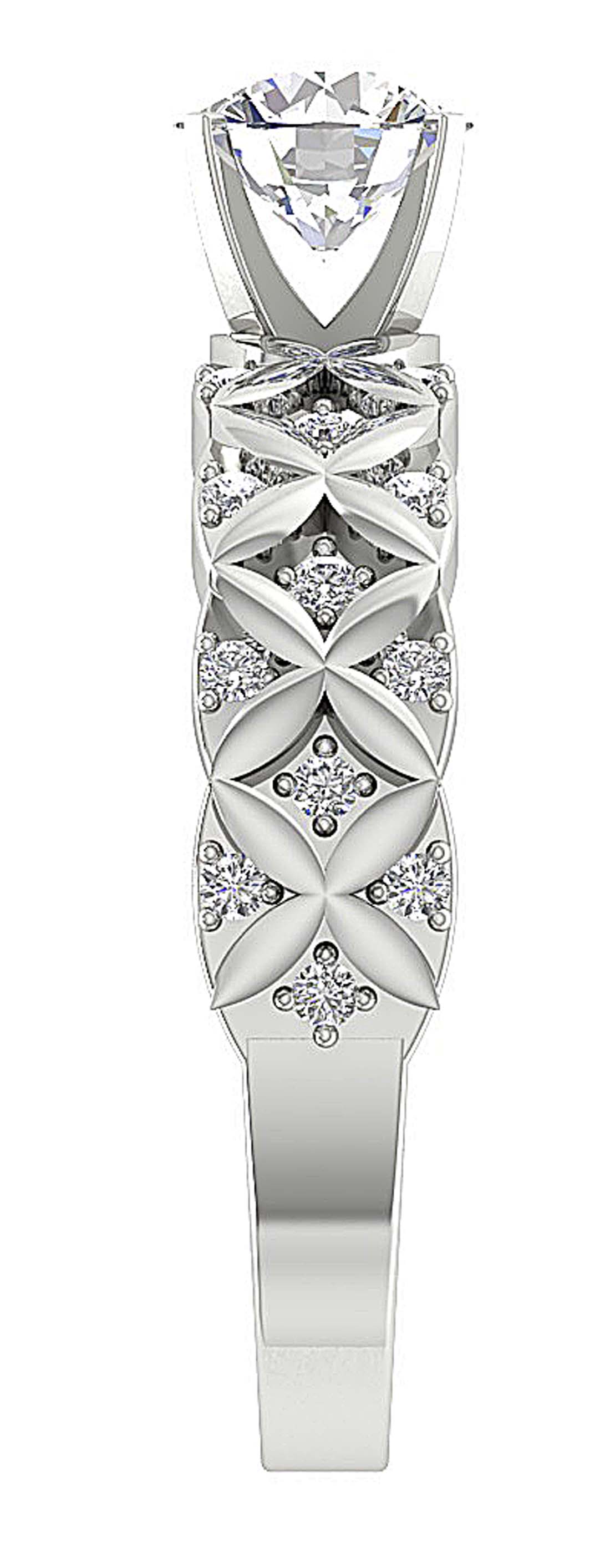 I1 G 1.10 Ct Genuine Diamond Designer Solitaire Wedding Ring 14k Yellow Gold Prong Set