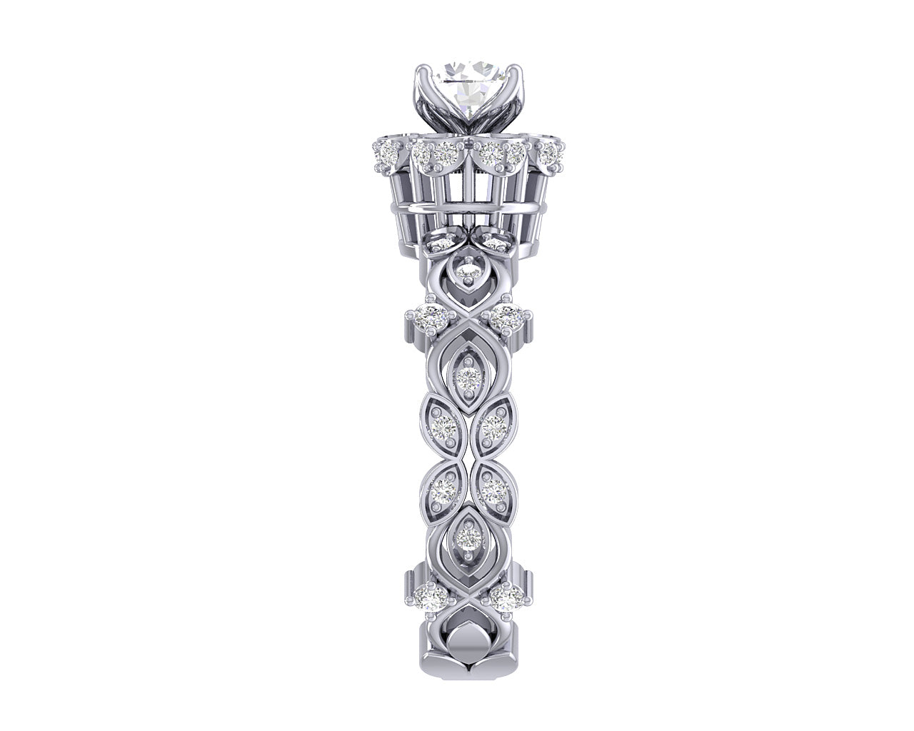 Designer Solitaire Halo Engagement Wedding Ring I1 G 0.90 Carat Genuine Diamond 14K Rose Gold