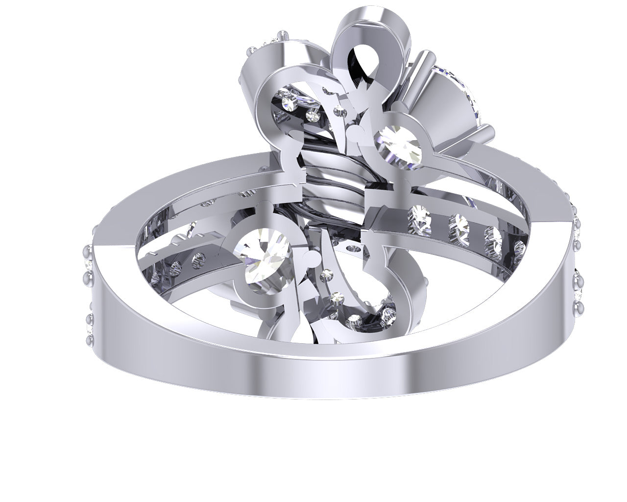 14K Gold Forever Us Two Stone Wedding Ring For Women SI1 G 1.90 Carat Natural Diamond