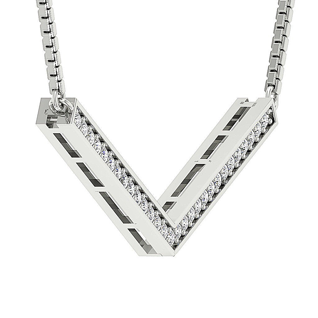 Prong Set Fashion Engagement Pendants Natural Diamond SI1/I1 G 0.20 Ct 14k/18k White Yellow Rose Gold