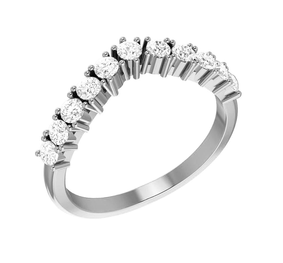 Genuine Diamond Designer Wedding Ring SI1 G 0.40 Carat 14k Rose Gold Prong Set 3.75 MM