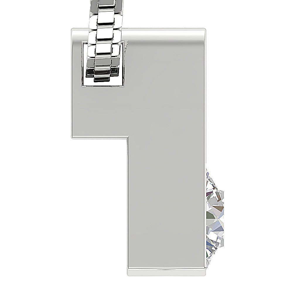 VS1/SI1/I1 0.50 Ct 14k/18k White Yellow Rose Gold Solitaire Pendants Round Cut Diamonds Bar Set 5.50 MM