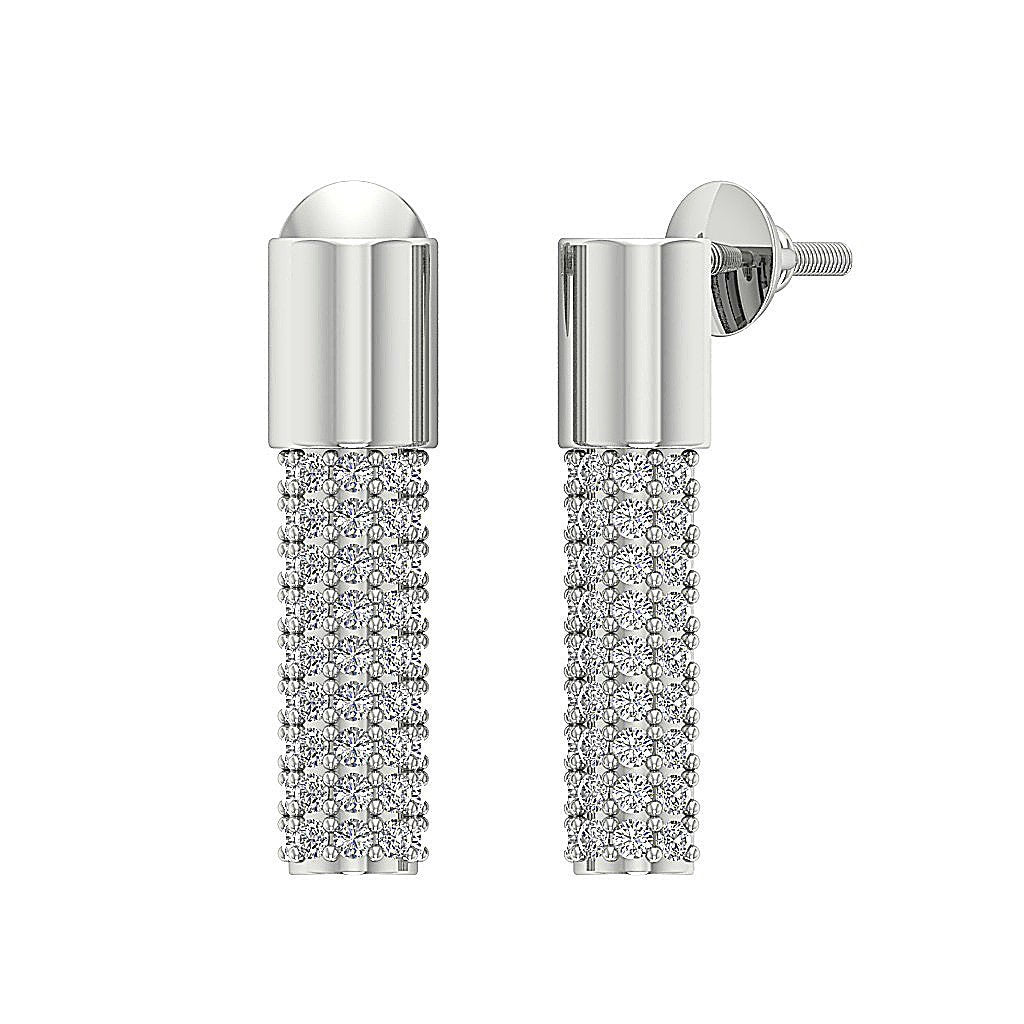 Fashion Anniversary Earrings Round Diamond VVS1/VS1/SI1/I1 G 0.40 Ct 18k/14k Solid Gold Prong Set