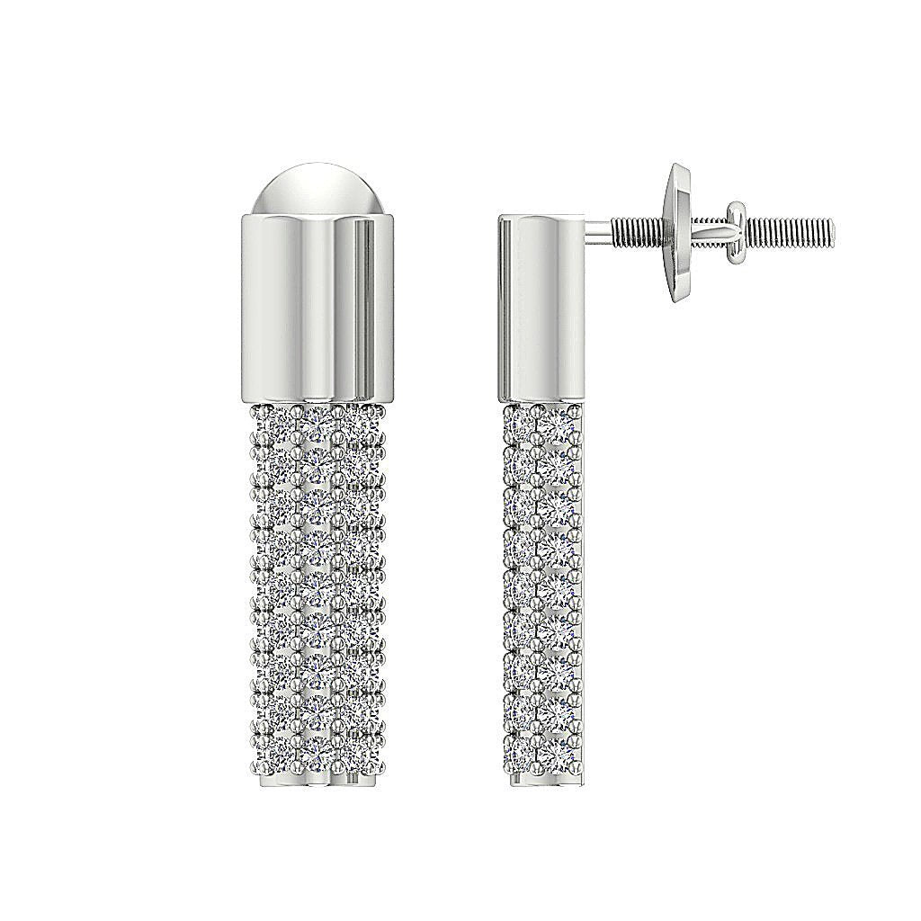 Fashion Anniversary Earrings Round Diamond VVS1/VS1/SI1/I1 G 0.40 Ct 18k/14k Solid Gold Prong Set