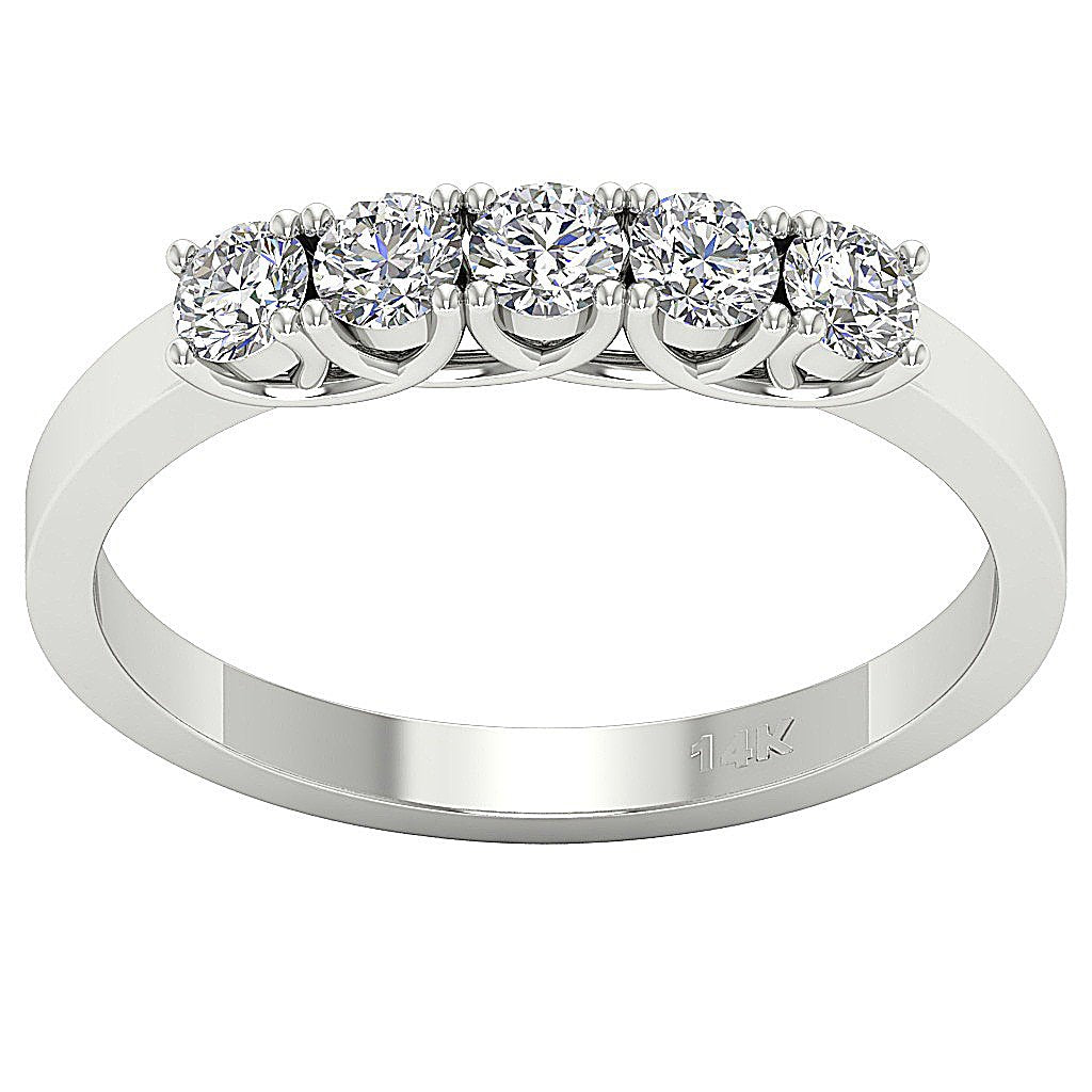 DesignerFiveStone14kSolidGoldRing