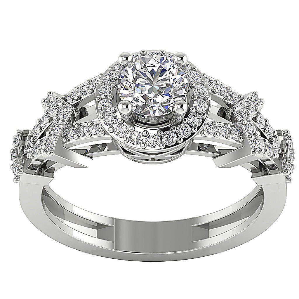 Prong Set Solitaire Engagement Ring Natural Diamond SI1 G 1.15 Ct 14k White Yellow Rose Gold