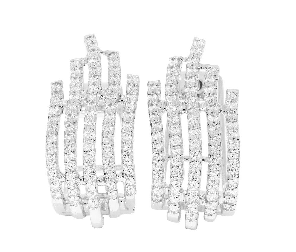 18k/14k Solid Gold Large Hoops Anniversary Earrings Round Diamond VVS1/VS1/SI1/I1 1.00 Ct Prong Set