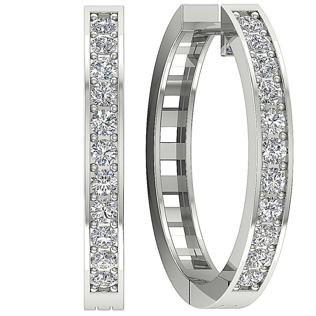 Designer Hoops 14k Solid Gold Earring