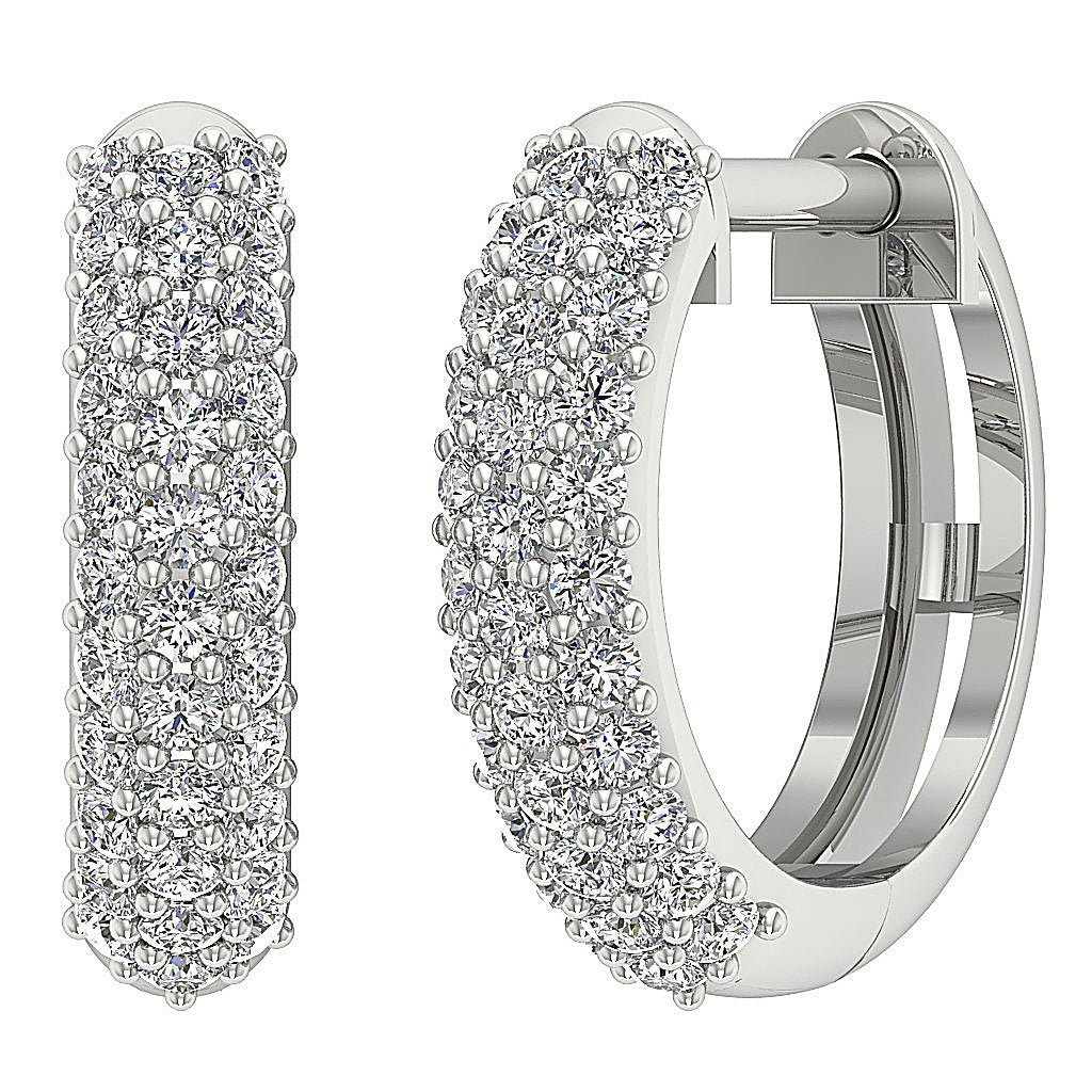 DesignerHoops14kWhiteGoldEngagementEarring
