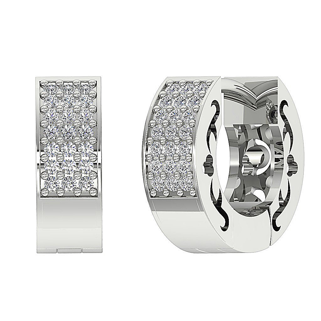 Designer Hoops 14k Yellow Gold Earring
