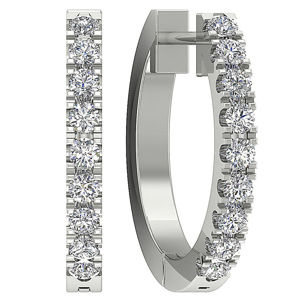 Designer Hoops 14k Solid Gold Earring