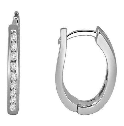VVS1/VS1/SI1/I1 0.20 Ct Tiny Hoop Wedding Earrings Genuine Diamond 18k/14k Yellow Gold Channel Set