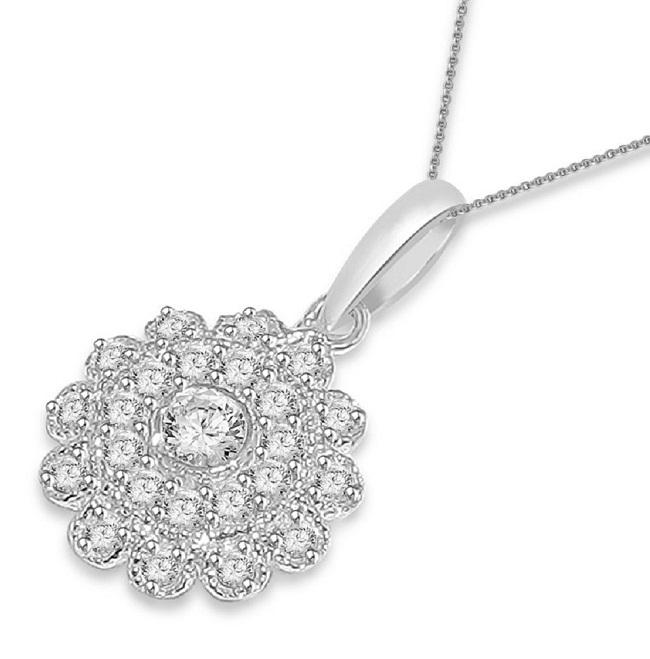 Fashion Pendants I1/SI1 G 0.65 Carat 14k/18k White Yellow Rose Gold Natural Diamond