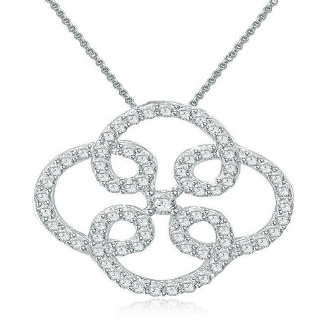 Fashion Pendants 14k/18k White Yellow Rose Gold I1/SI1 G 0.90 Carat Pave Set Natural Diamond