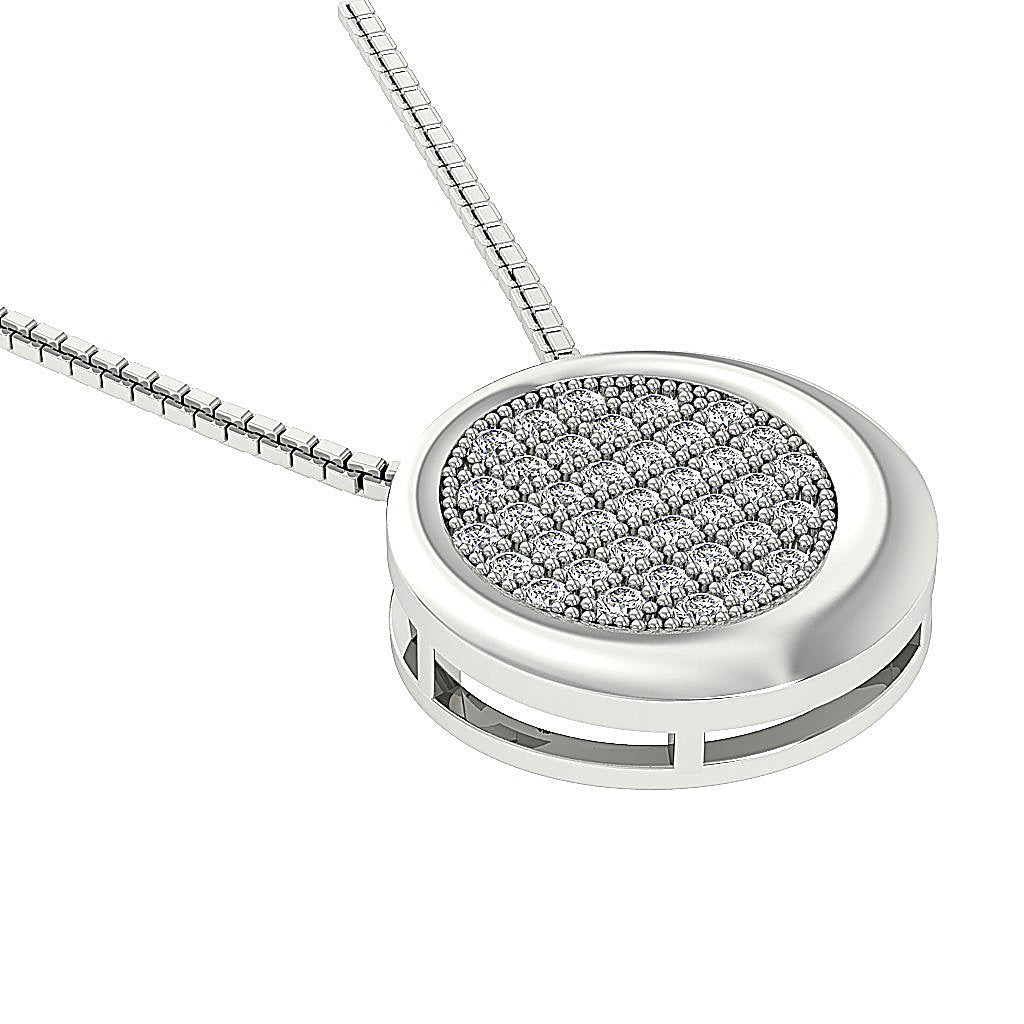 SI1/I1 G 0.45 Ct Circle Of Love Wedding Pendants Genuine Diamond 14k/18k Yellow Gold Prong Set