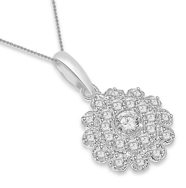 Fashion Pendants I1/SI1 G 0.65 Carat 14k/18k White Yellow Rose Gold Natural Diamond