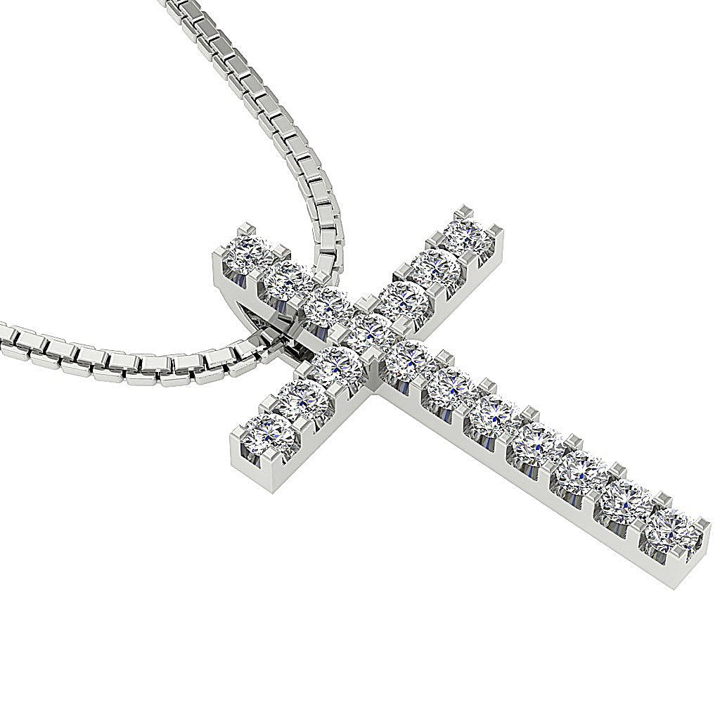 DesignerGenuineCutDiamond14kWhiteGoldPendants