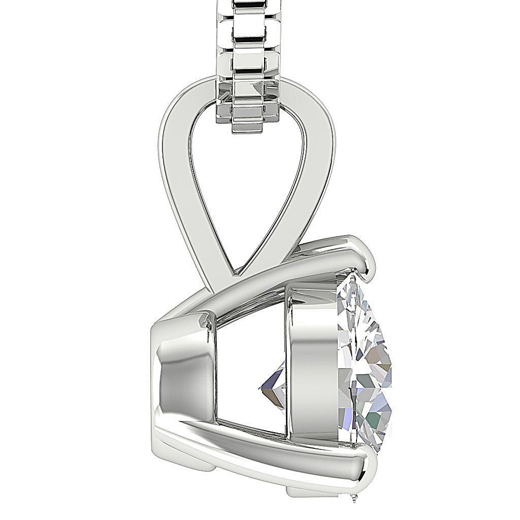 DesignerNaturalDiamond14kWhiteGoldSolitairePendantsProngSet