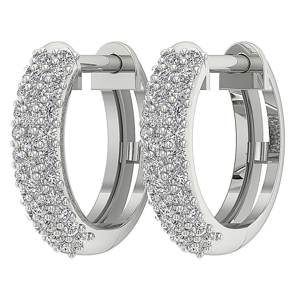 DesignerGenuineDiamond14kWhiteGoldEarring