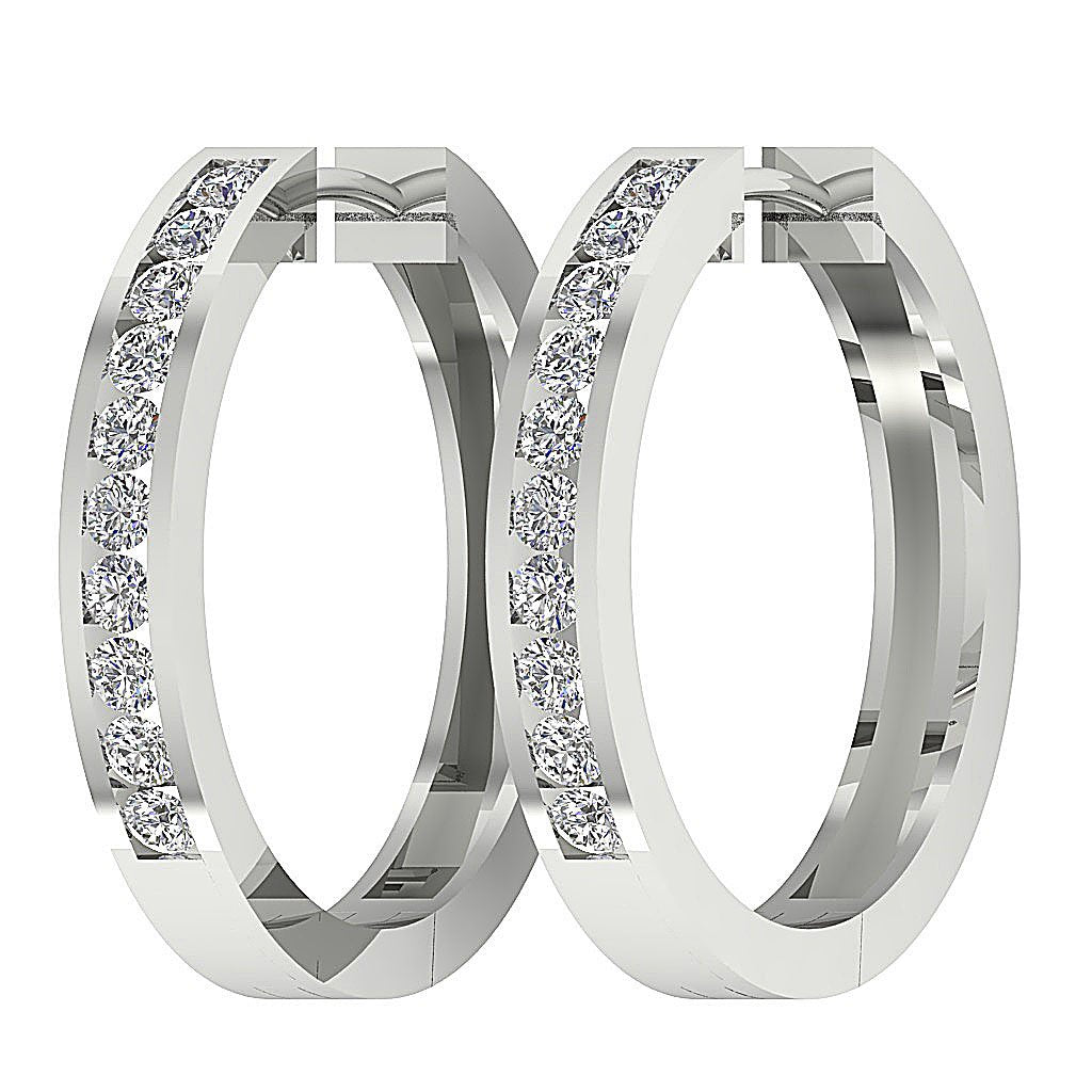 DesignerNaturalDiamond14kWhiteGoldEngagementEarring