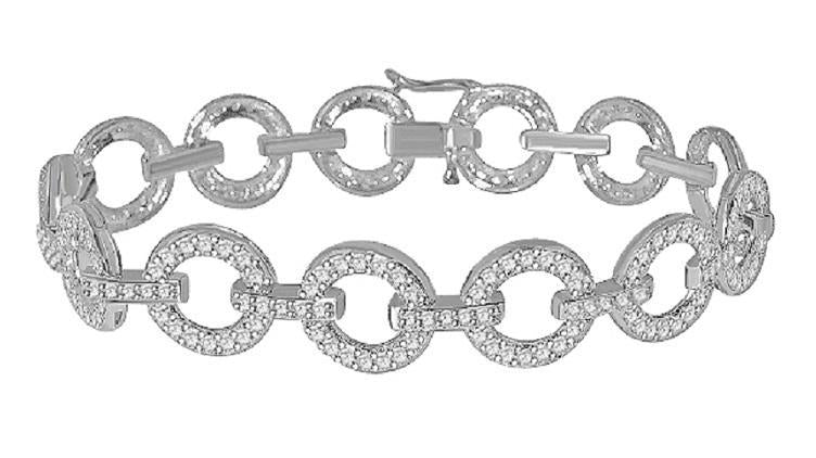 14k/18k Solid Gold Designer Bracelet VVS1VS1/SI1/I1 3.50 Ct Round Diamonds Pave Set