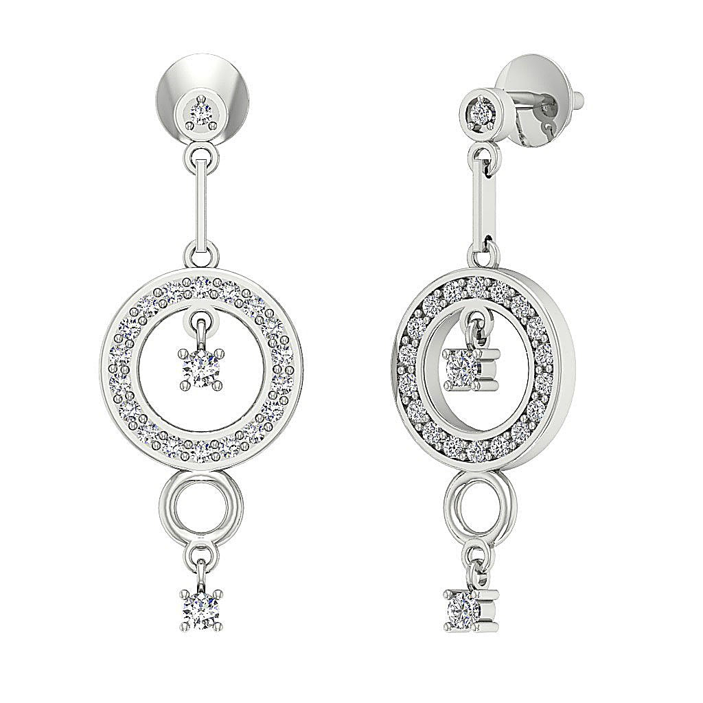 DesignerRoundDiamondWhiteGoldChandelierEarring