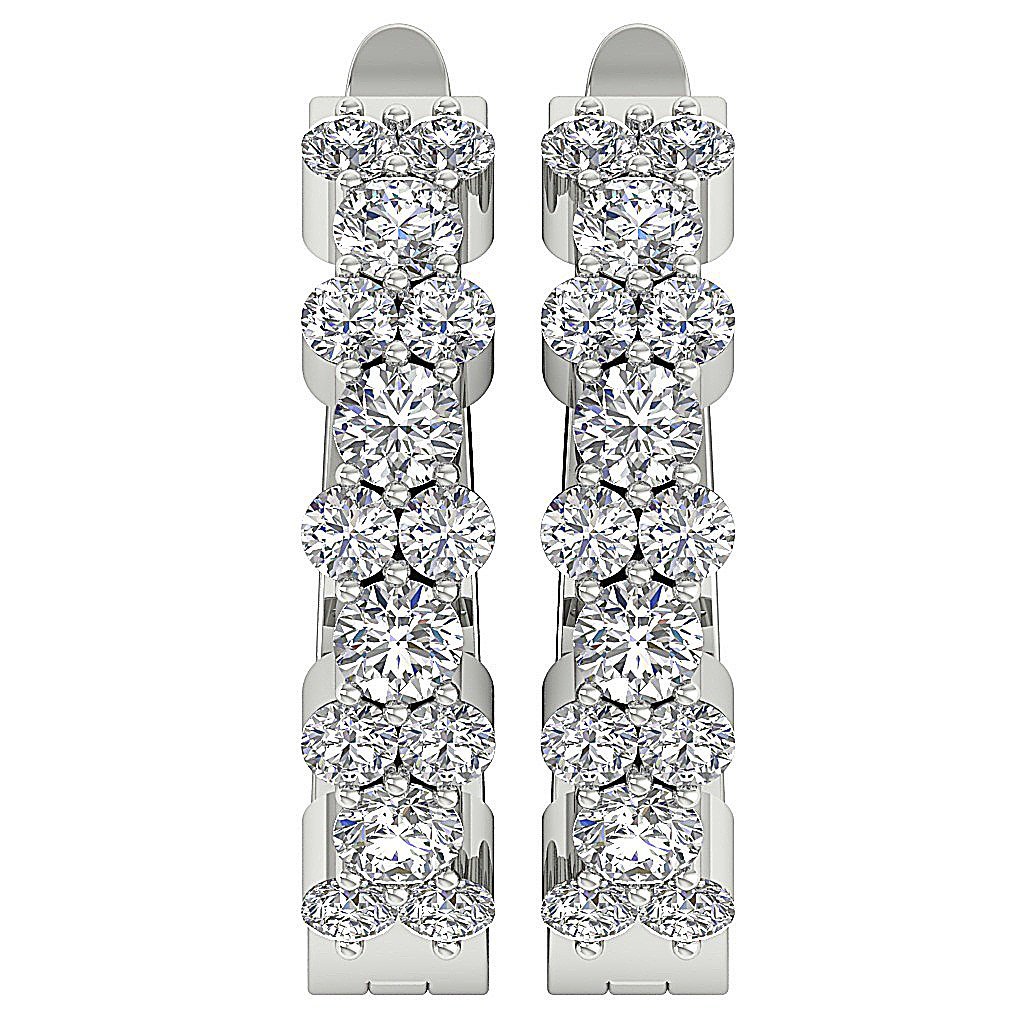 Designer Natural Diamond White Gold Anniversary Earring
