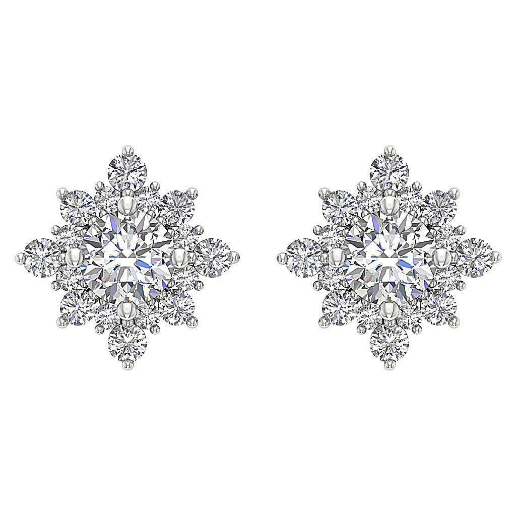 SI1/I1 G 1.80 Ct Solitaire Studs Anniversary Earrings Round Diamond 14k/18k Yellow Gold Prong Set