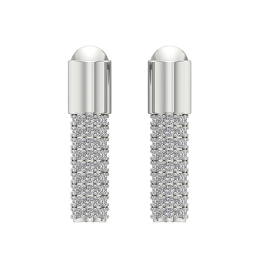 Fashion Anniversary Earrings Round Diamond VVS1/VS1/SI1/I1 G 0.40 Ct 18k/14k Solid Gold Prong Set
