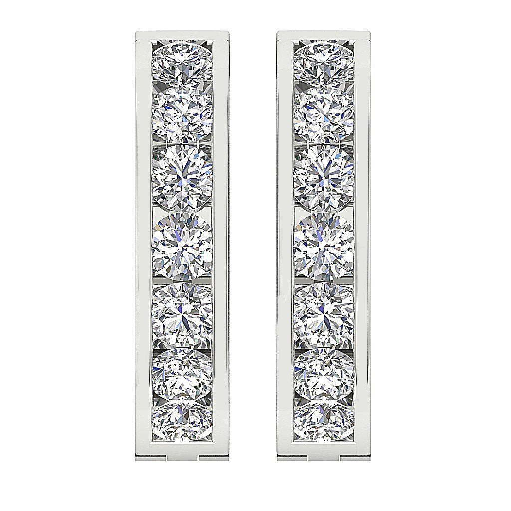 Designer Genuine Diamond White Gold Earring