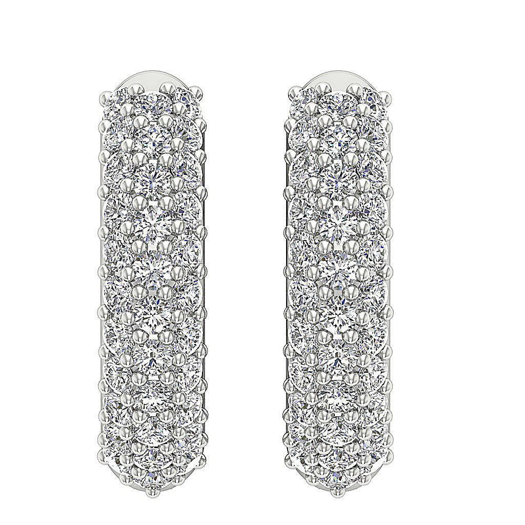 DesignerNaturalDiamond14kWhiteGoldEarring