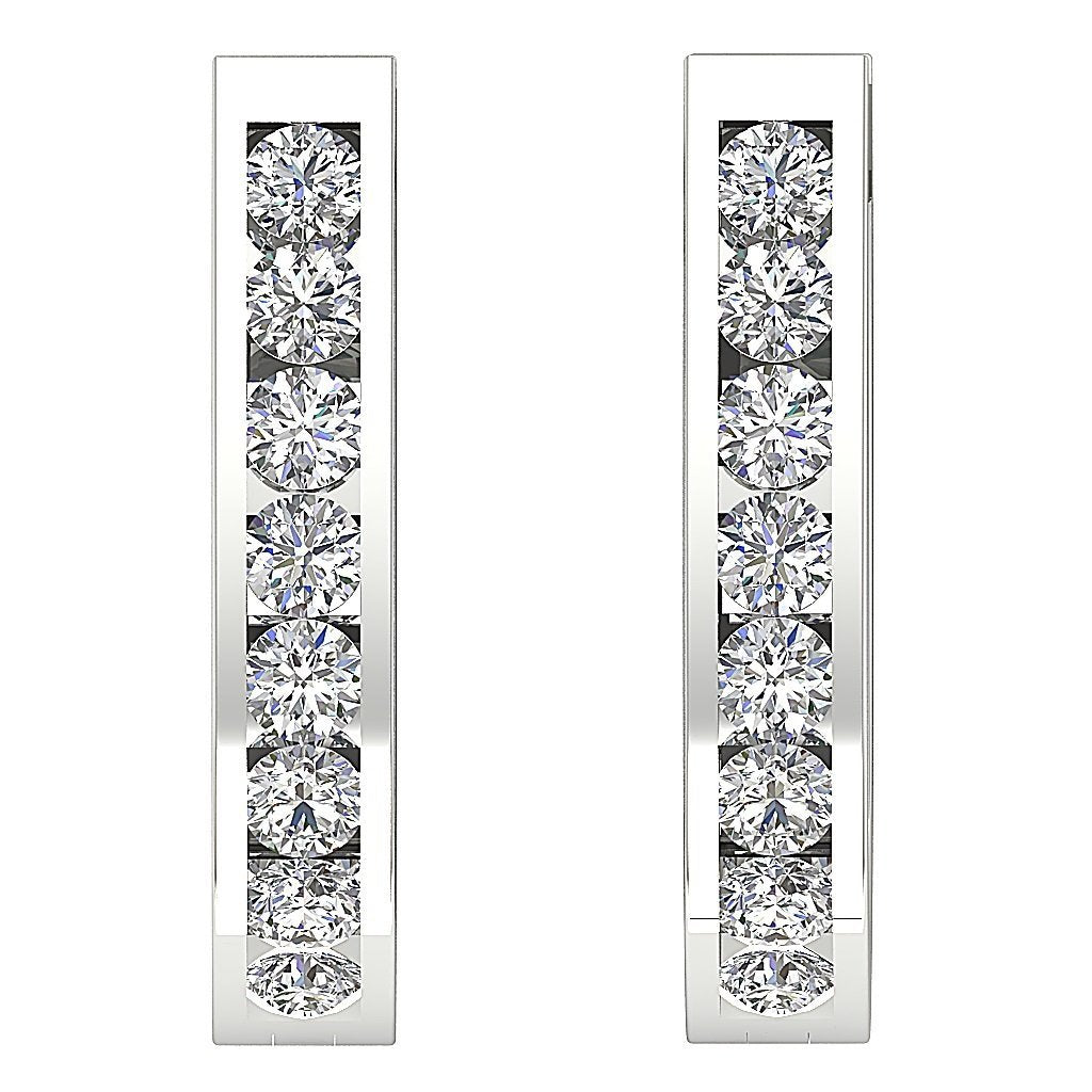 DesignerGenuineDiamondWhiteGoldEarring