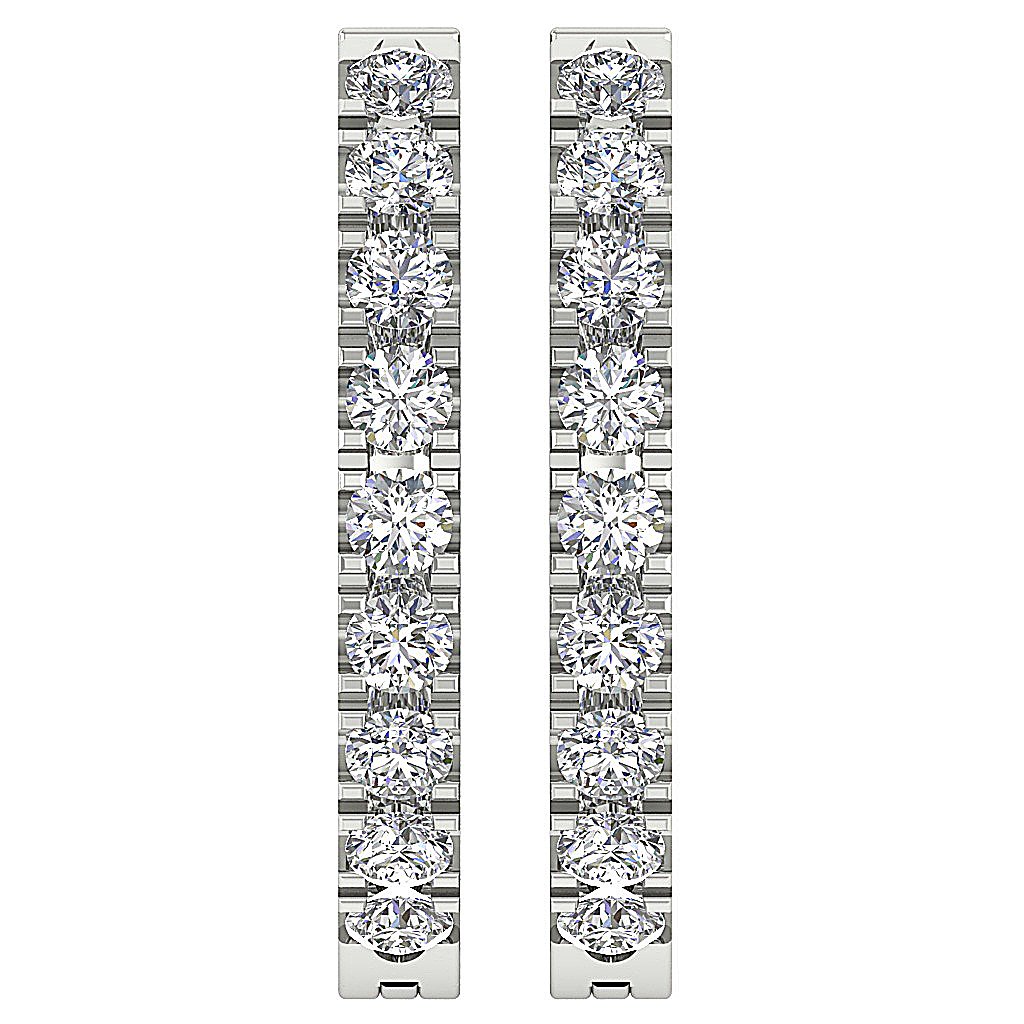 Designer Natural Diamond White Gold Wedding Earring