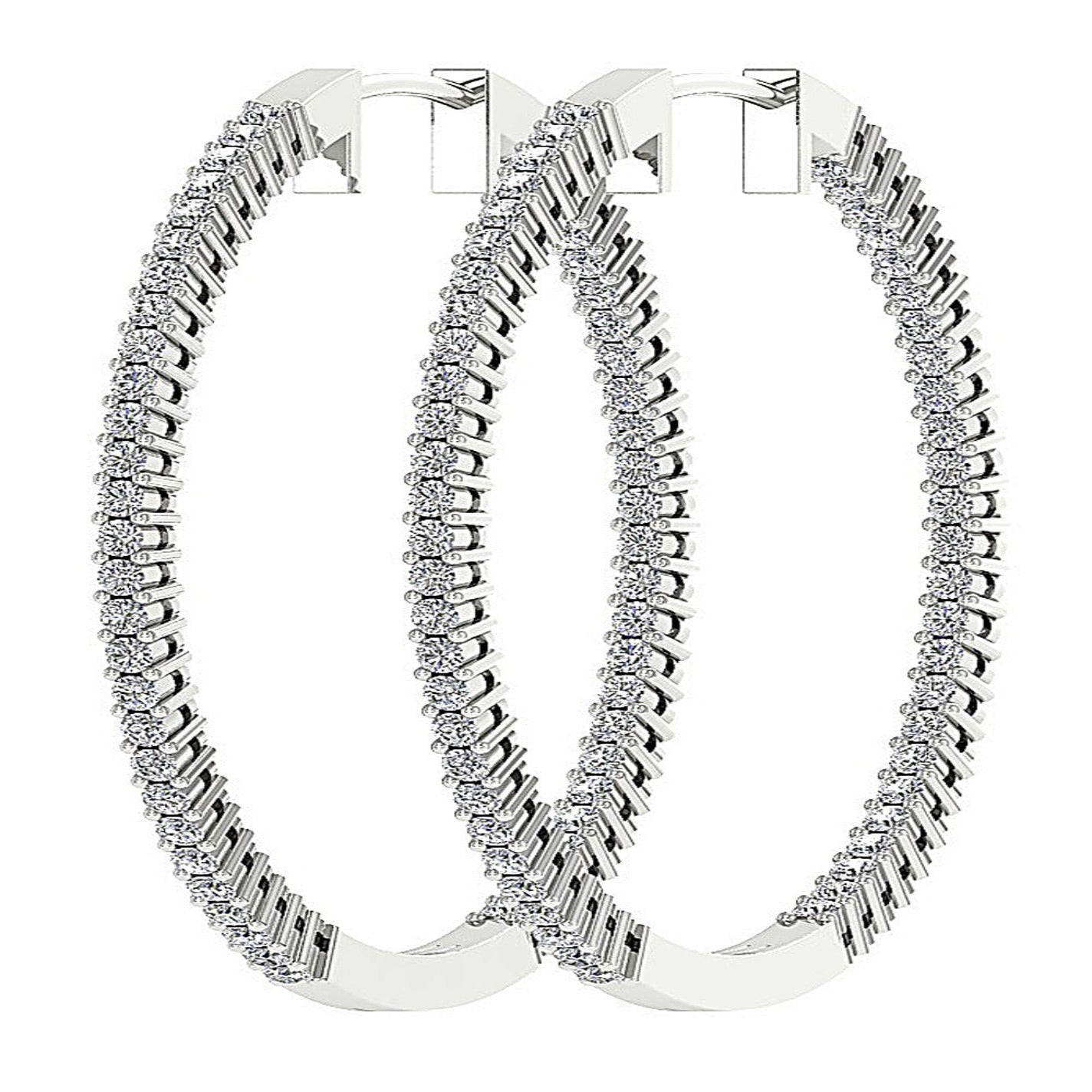 DesignerNaturalDiamond14kWhiteGoldEarring