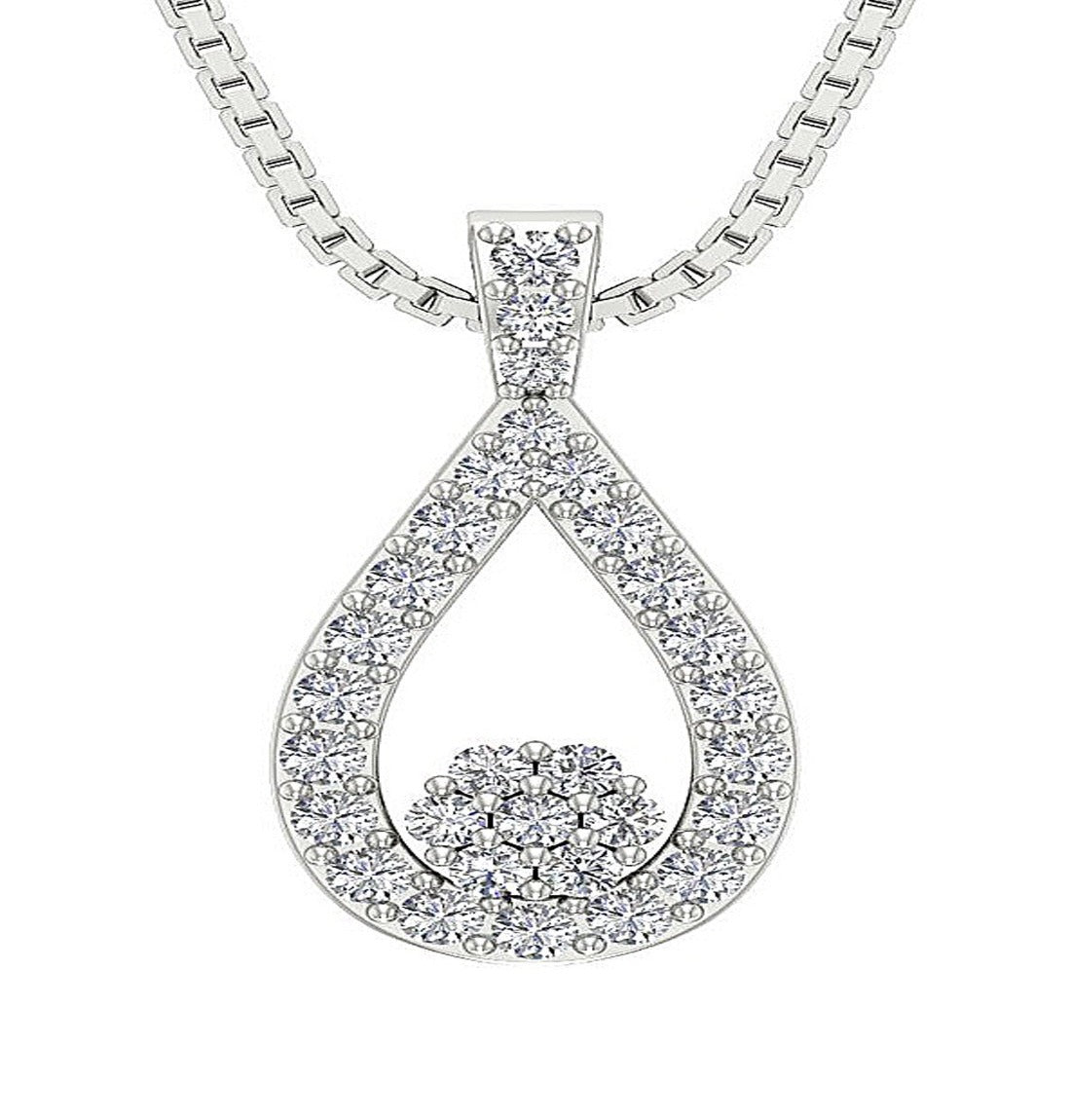 Fashion Pendants 14k/18k White Yellow Rose Gold I1/SI1 G 0.50 Carat Natural Diamond
