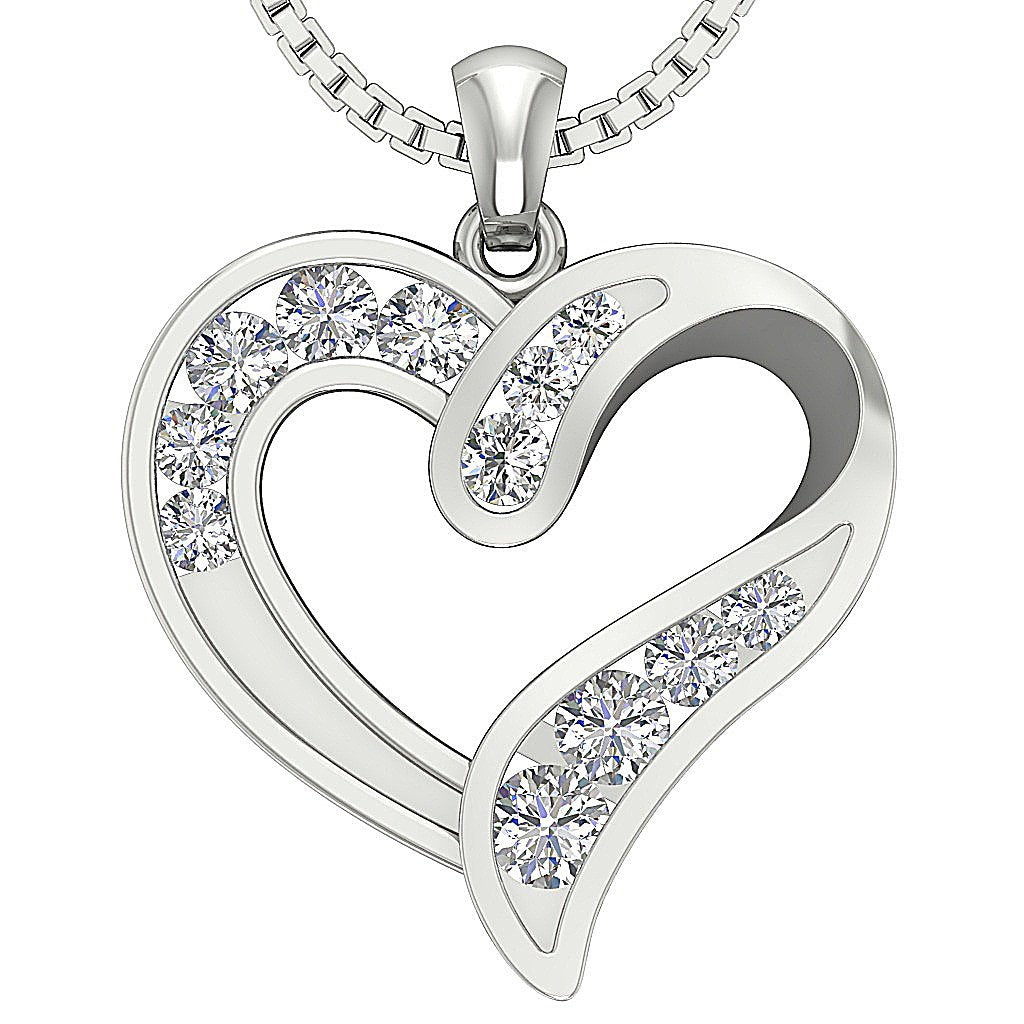 DesignerNaturalDiamond14kWhiteGoldPendants
