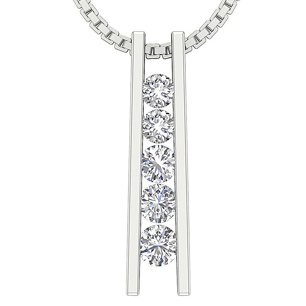 DesignerNaturalDiamond14kWhiteGoldPendants