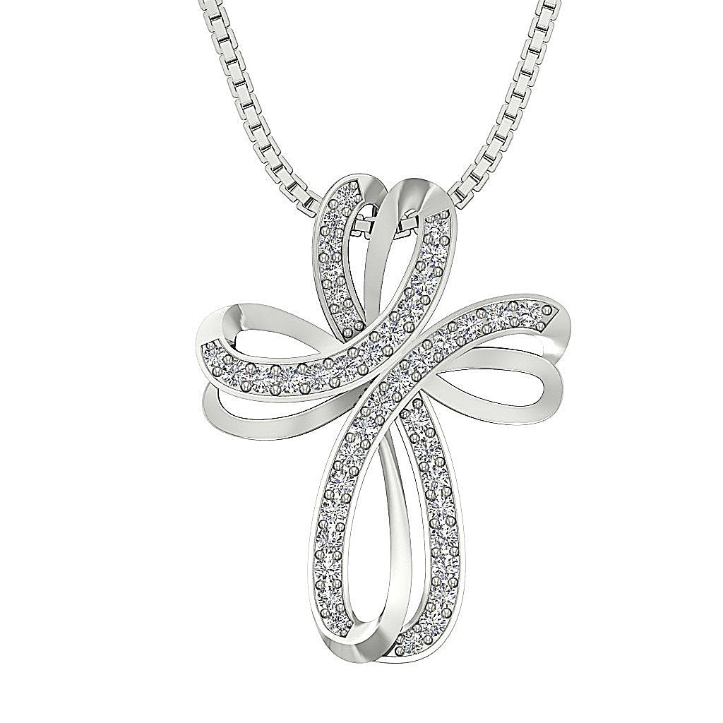 DesignerNaturalDiamond14kWhiteGoldPendants