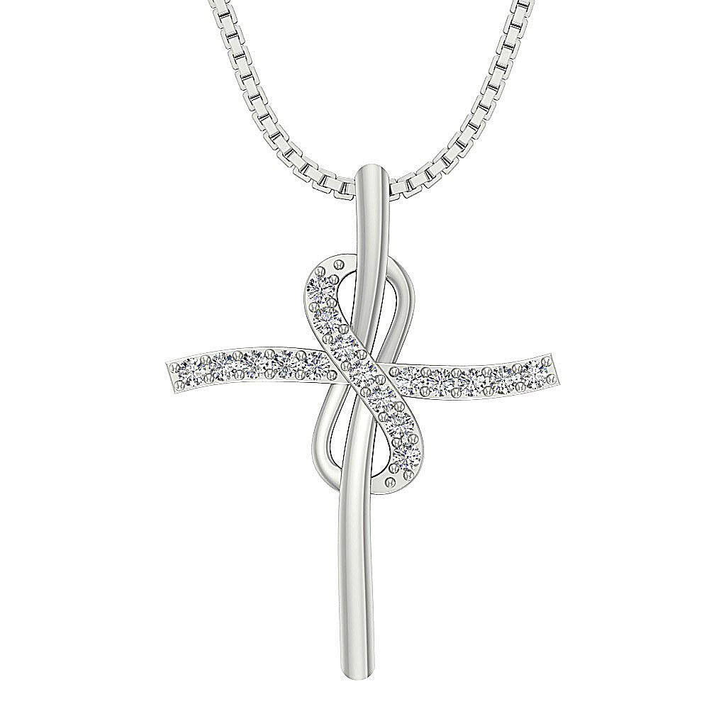 DesignerNaturalDiamond14kWhiteGoldPendants