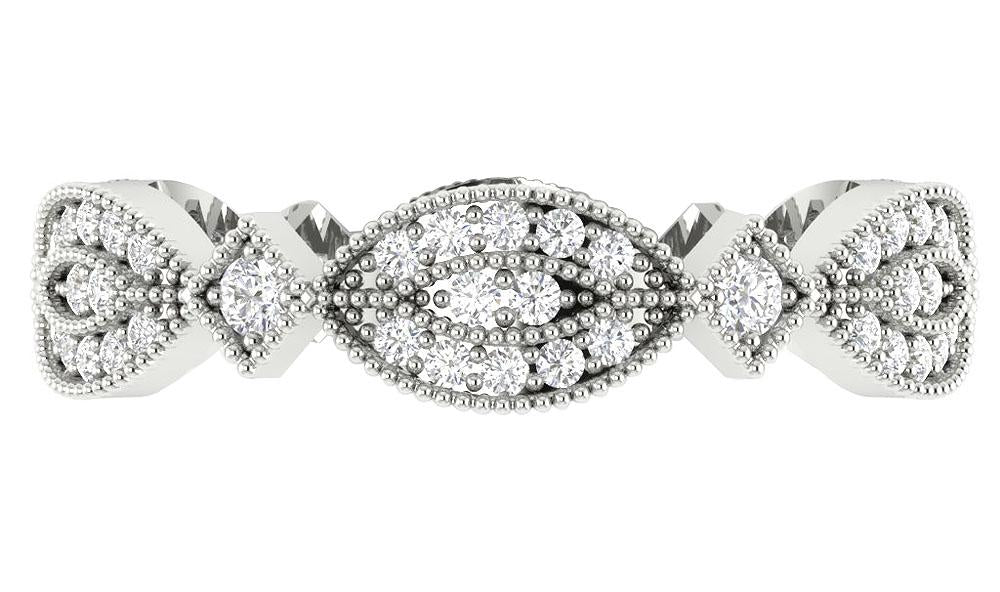 I1 G 0.51 Ct Round Diamond Eternity Anniversary Ring 14k Yellow Gold Prong Set 4.75 MM