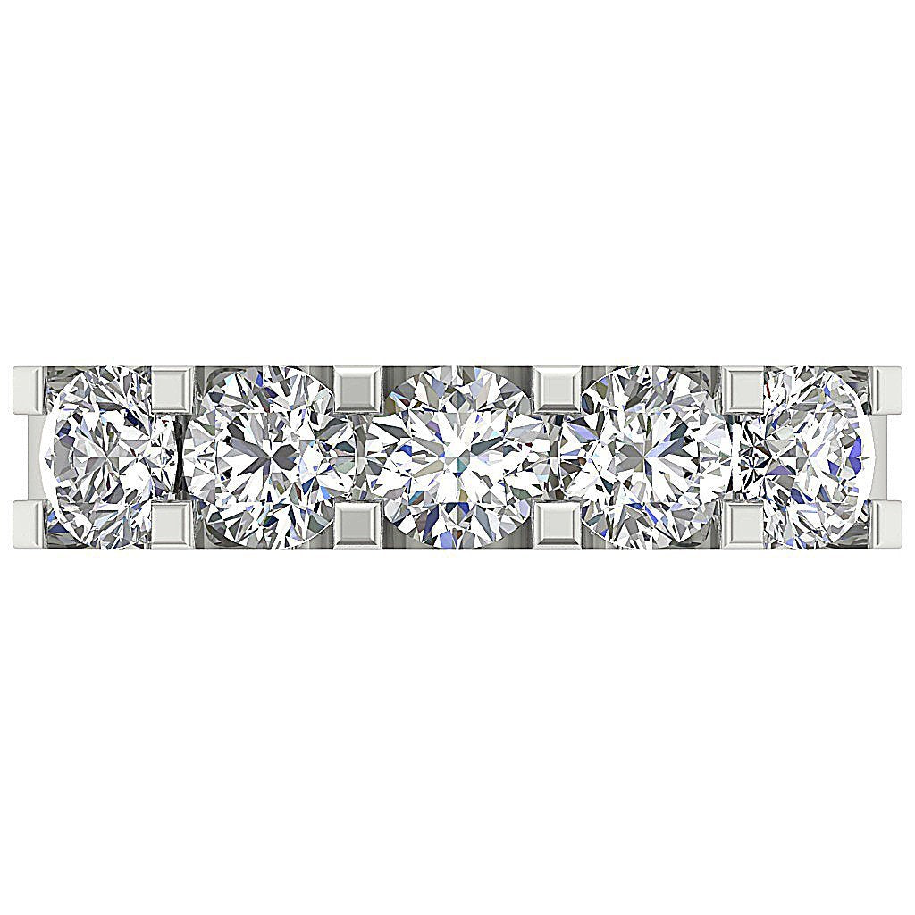 14k White Yellow Rose Gold Designer Five Stone Engagement Ring Natural Diamond I1 G 2.00 Ct