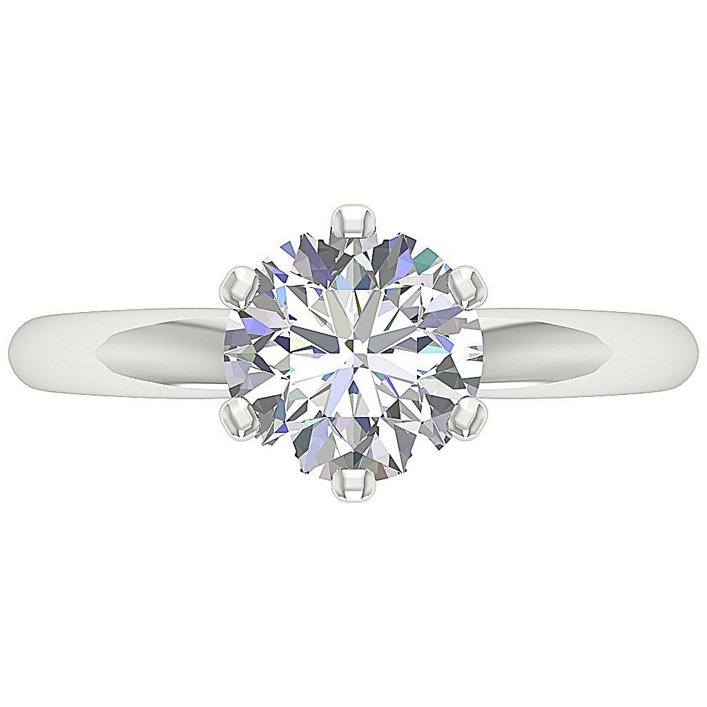 I1 G 1.90 Ct Designer Solitaire Wedding Ring Genuine Diamond 14K Rose Gold Prong Set