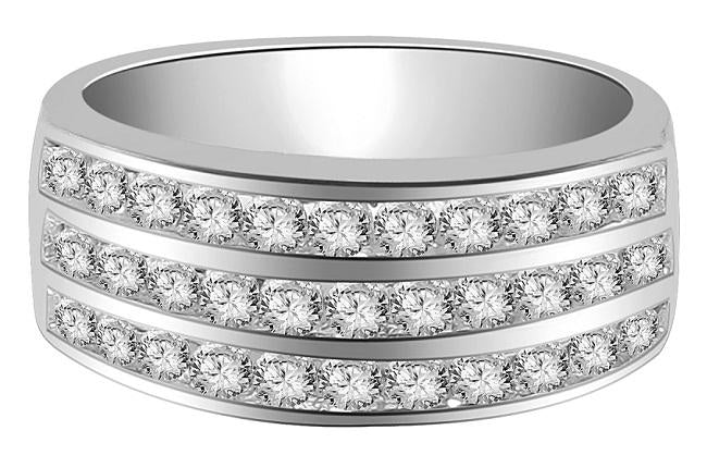 Designer Right Hand Wedding Ring Genuine Diamond I1 G 1.10 Ct 14k Solid Gold Pave Set
