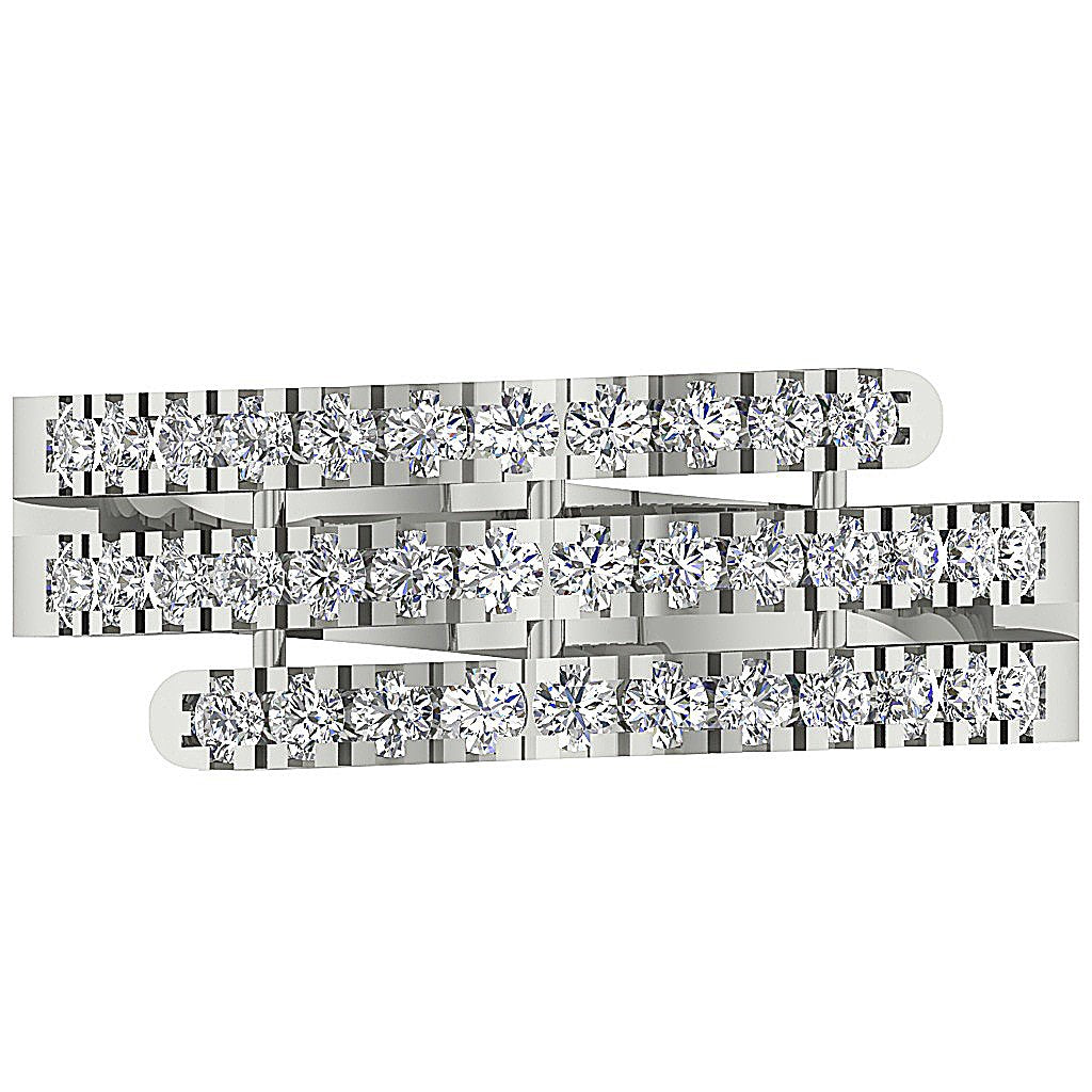 14k Yellow Gold Designer Right Hand Anniversary Ring I1 G 1.01 Ct Round Diamond Prong Set